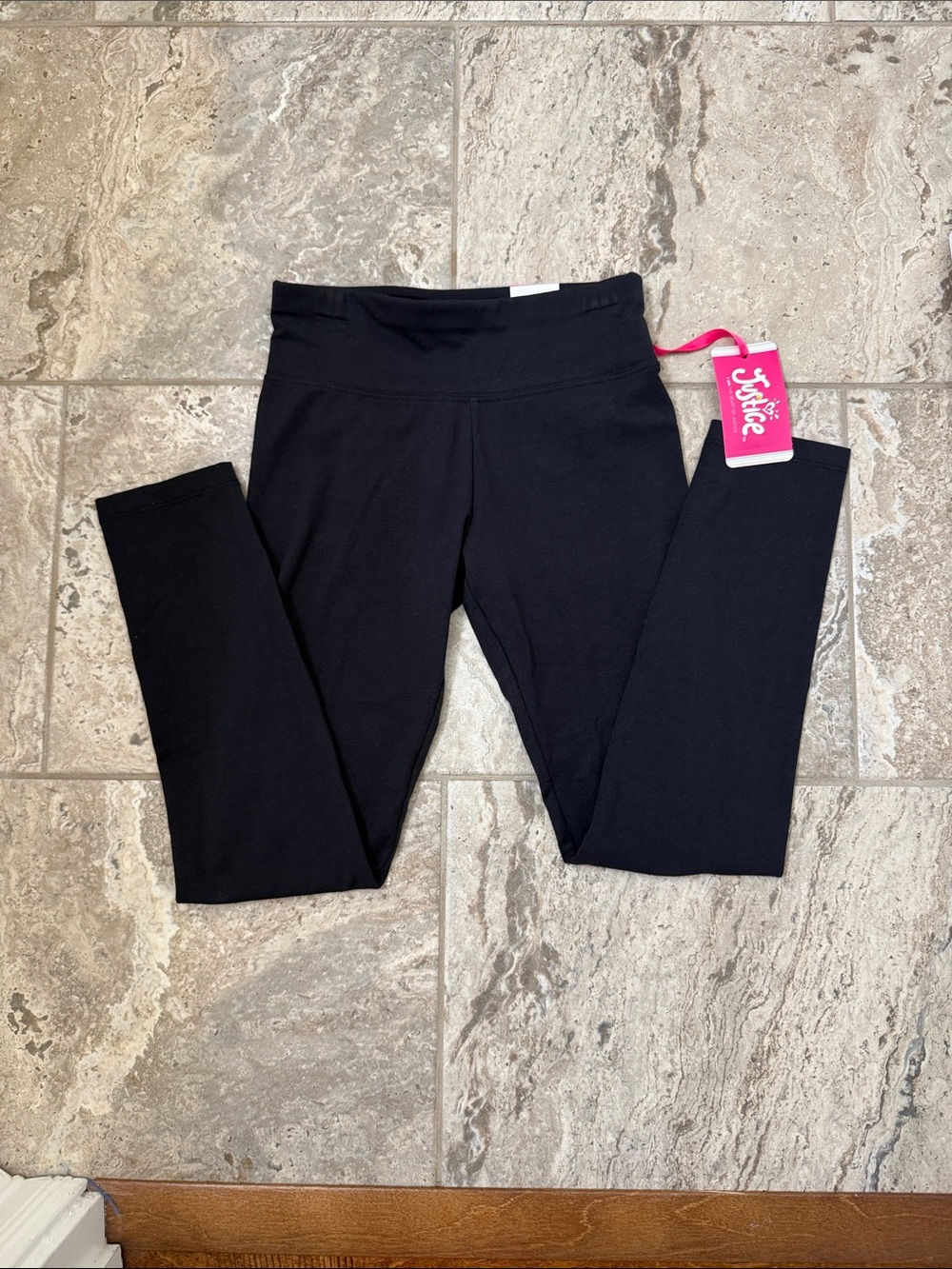 NWT Size small (7-8) Justice Black Full-Length Leggings